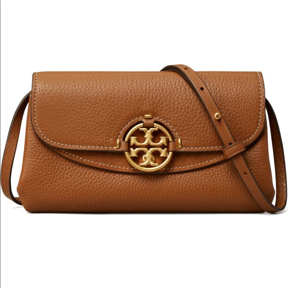 Tory Burch - Miller Crossbody Wallet in light umber.